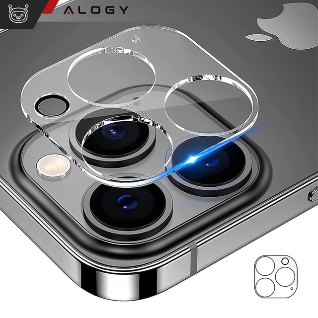 2x sklo šošovky fotoaparátu pre iPhone 15 Pro / 15 Pro Max Alogy šošovka číra priehľadná
