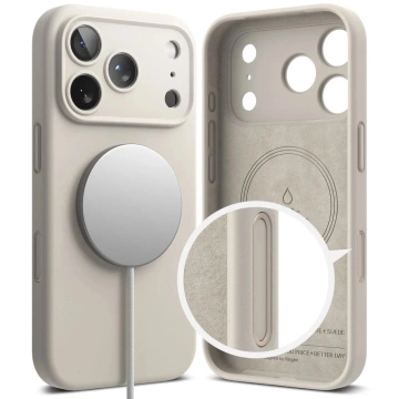 Etui do iPhone 17 Pro Ringke Silicone Magnetic MagSafe Beżowe
