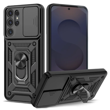 Case for Apple iPhone 16 armored Slide Case Ring camera protection housing Camshield Alogy black