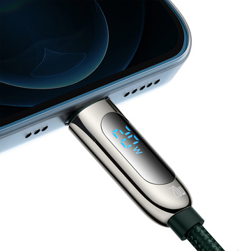 Kabel 2m Baseus Display PD 20W USB-C Type C для Lightning для iPhone Зелений