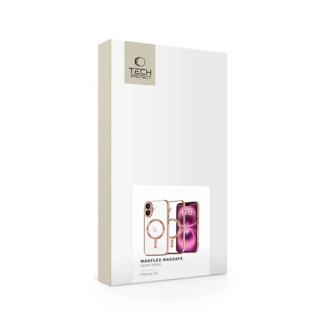 Etui Tech-Protect MagFlex MagSafe iPhone 16 Shiny Rose