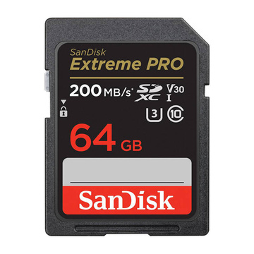 SANDISK EXTREME PRO SDXC 64GB 200/90MB/s UHS-I U3 Memory Card (SDSDXXU-064G-GN4IN)