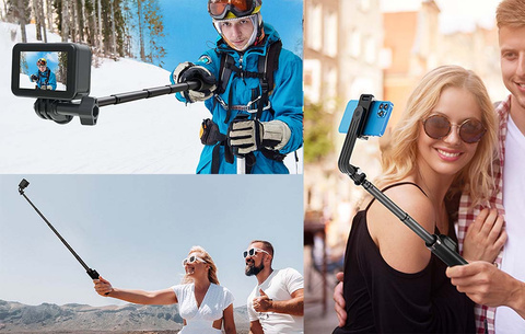 Telesin selfie stick for sports cameras with BT remote control (TE-RCSS-001)