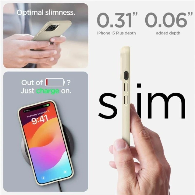 Spigen Thin Fit case for Apple iPhone 15 Plus - beige