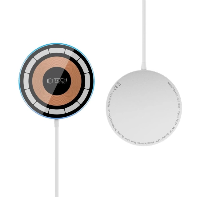 MagSafe Tech-Protect Ladegerät QI15W-A30 Silber 15W