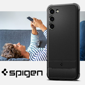 Etui na telefon Spigen Rugged Armor obudowa ochronna do Samsung Galaxy S23 Matte Black
