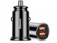 Autonabíječka Baseus Dual Quick QC 3.0 2x USB 30W černá