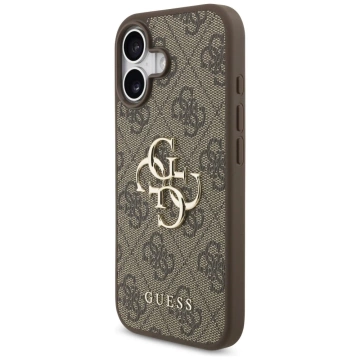 Etui Guess Hardcase 4G Big Metal Logo do iPhone 17, brązowe