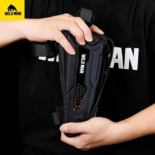 Wildman M90 Fahrradtasche Rahmentasche mit Telefonfenster Schwarz