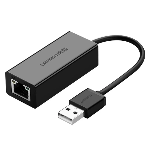 External network card UGREEN RJ45 - USB 2.0 100 Mbps Ethernet black (CR110 20254)
