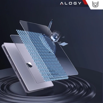 Etui ochronne do Apple Macbook Pro 14 - M1/M2/M3/M4 2021-2024 Alogy AirGuard™ Elastyczna obudowa bez odcisków palców Matowa Przezroczysta Biel