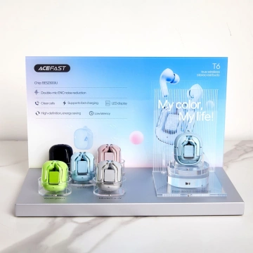 Bezdrátová sluchátka do uší Acefast TWS Bluetooth zelená (zelená T6 pro mládež)