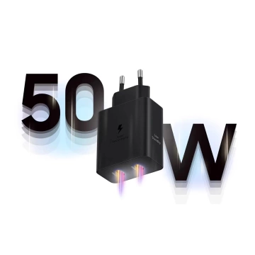 Samsung Power Adapter Duo Charger Network 2x USB-C 50W - Black