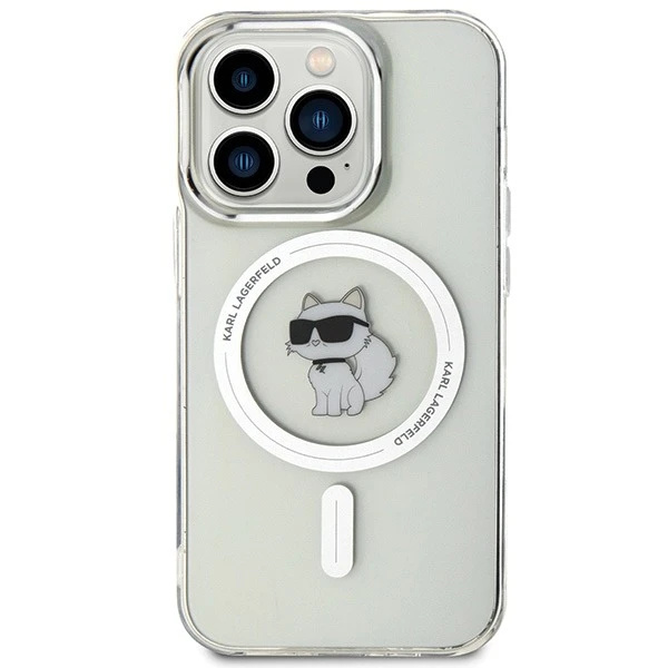 Etui Karl Lagerfeld KLHMP15LHFCCNOT für iPhone 15 Pro 6,1" transparentes Hardcase IML Choupette MagSafe