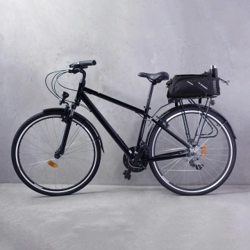 Wozinsky Fahrradträgertasche mit Schultergurt 9l (Regenschutz inklusive) schwarz (WBB22BK)