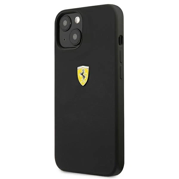 Чохол Ferrari iPhone 13 6.1" чорний/чорний силіконовий жорсткий чохол