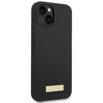 Etui Guess GUHMP14MSBPLK do Apple iPhone 14 Plus 6,7" černé/černé pevné pouzdro Silikonová deska s logem MagSafe