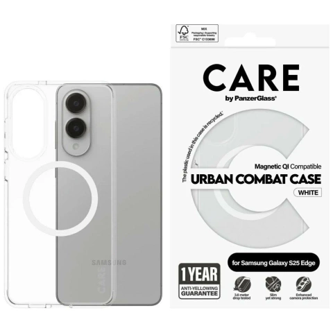 Чохол для Samsung Galaxy S25 Edge CARE від PanzerGlass Urban Combat QI