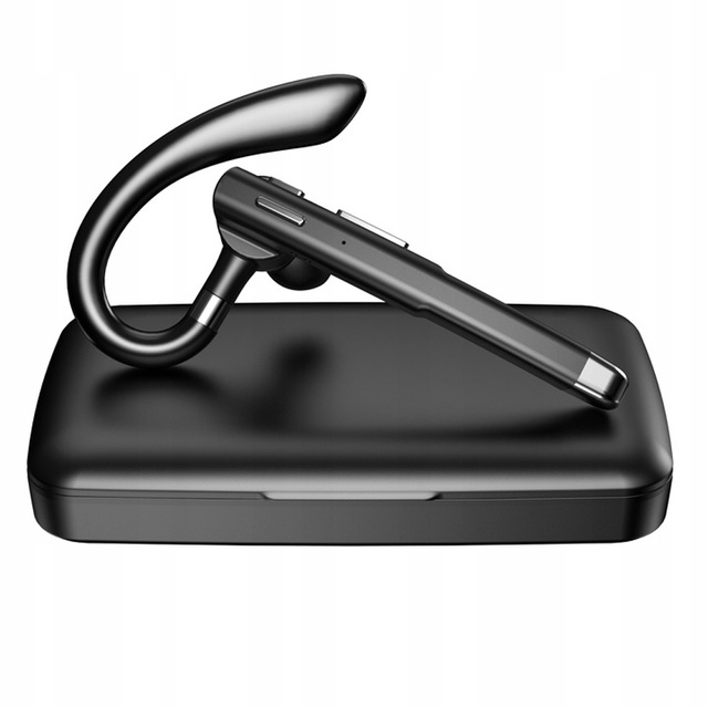 Bluetooth 5.0 wireless headset with power bank for calls for drivers black