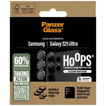 Tvrzené sklo pro Samsung Galaxy S25 Ultra PanzerGlass Hoops Ochranný kryt objektivu fotoaparátu