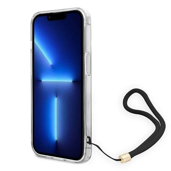 Чохол Guess GUOHCP14SH4STW для Apple iPhone 14 6.1" коричневий/коричневий твердий чохол 4G Print Strap