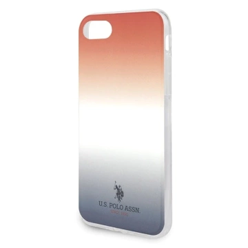 US Polo Gradient Pattern Collection Puzdro na telefón iPhone 7/8/SE 2020 / SE 2022 červeno-modré/modré