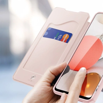 DUX DUCIS Skin X Holster Cover mit Flip Cover für Samsung Galaxy A42 5G pink