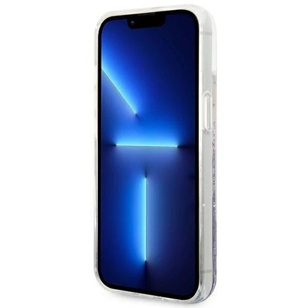 Etui Guess GUHCP14MLFLSU для Apple iPhone 14 Plus 6,7" fioletowy/фіолетовий твердий чохол Flower Liquid Glitter