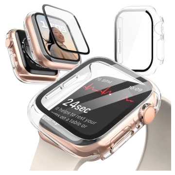 Alogy Protector Case 2-in-1 Schutzhülle mit Glas für Apple Watch 10 46mm Transparent