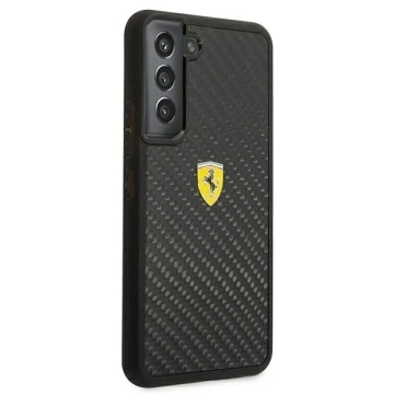 Pevné puzdro Etui Ferrari FEHCS22MFCAK do Galaxy S22 S906 On Track Real Carbon czarny/black