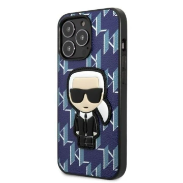 Karl Lagerfeld KLHCP13LPMNIKBL ochranné pouzdro na telefon pro Apple iPhone 13 Pro / 13 6,1" pevný obal modro/modrý Monogram Ikonik Patch