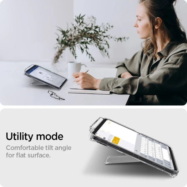 Etui Spigen Airskin Hybrid „S“ do Apple iPad Pro 12.9 2021 / 2022 Crystal Clear