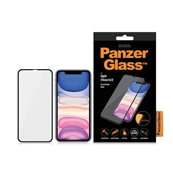 Szkło PanzerGlass E2E Super+ do iPhone XR/11 Case Friendly czarny/black