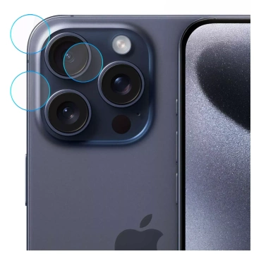 Hybrid Camera Glass for Apple iPhone 16 Pro Max Lens Protector 3mk Lens Protection Set 4 шт.