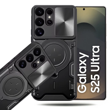 Schutzhülle für Samsung Galaxy S25 Ultra, Alogy CamGuard Pro, Schwarz