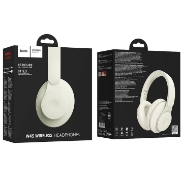 Накладні навушники Hoco W45 Bluetooth 5.3 – 46 годин, AUX, TF-карта, складані, мікрофон