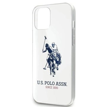 US Polo USHCP12MTPUHRWH iPhone 12/12 Pro 6,1" bielo/biele lesklé veľké logo