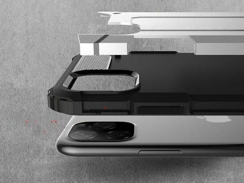 Etui Alogy Hard Armor pre Apple iPhone 11 Pro Max srebrne