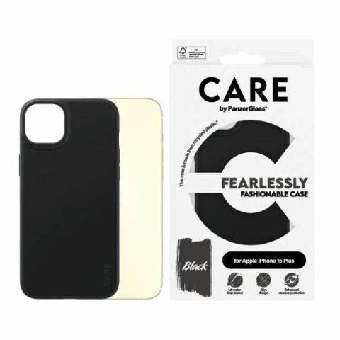 Чохол для iPhone 15 Plus CARE від PanzerGlass Fearlessly Fashionable Black