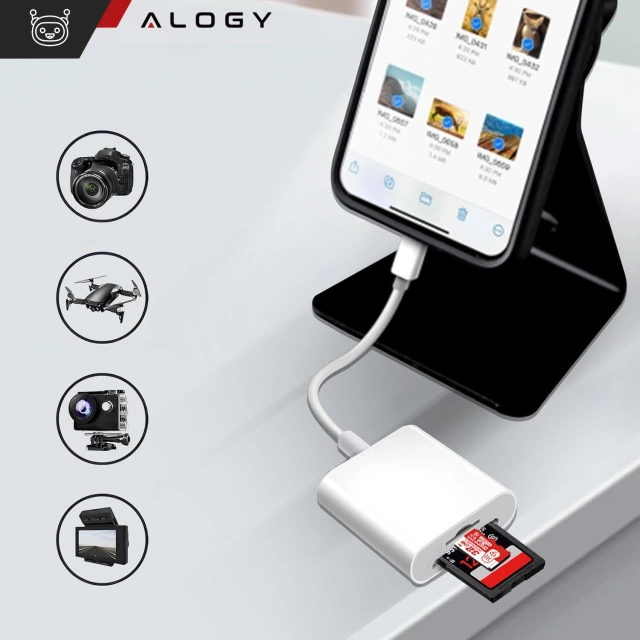 Alogy SD Micro Card Reader pro iPhone iPad Lightning adaptér adaptéru