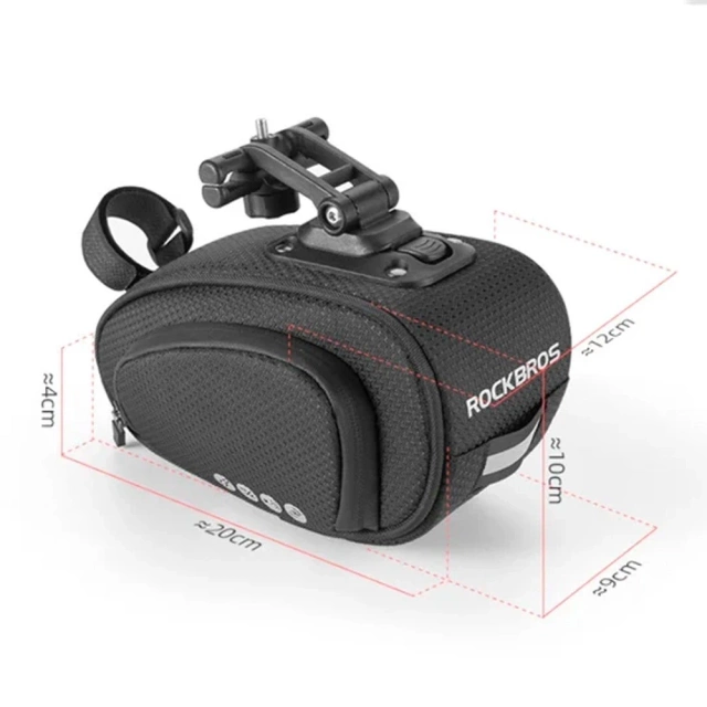 Rockbros C40 Fahrradsatteltasche Schwarz Wasserdicht