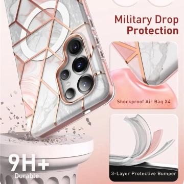 Чохол для Samsung Galaxy S25 Ultra Supcase Cosmo Mag MagSafe Marble