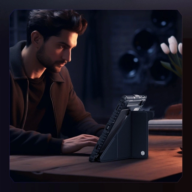 Etui Nillkin Bumper Leather Case Pro do Samsung Galaxy Tab S9 - czarne