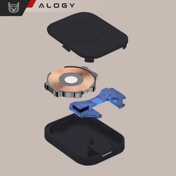 Зарядний пристрій Apple Watch Alogy з портом USB-C, міні-портативний зарядний пристрій, чорний