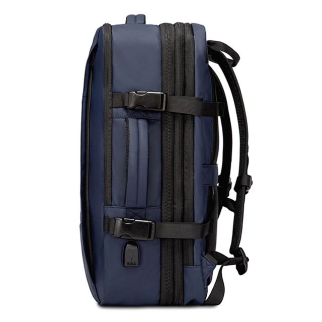Wasserdichter Rucksack von Bange für Laptops bis 15,6 Zoll, 47 x 31 x 15–25 cm, ideal für Stadt und Reisen, Arbeit und Flugreisen, mit USB-Anschluss, Marineblau