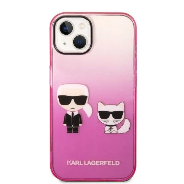 Etui Karl Lagerfeld KLHCP14MTGKCP na iPhone 14 Plus 6,7" pevné puzdro Gradient Ikonik Karl
