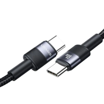 Kabel USAMS SJ724 USB-C na USB-C 1,2 m, 60 W, ocel, rychlé nabíjení
