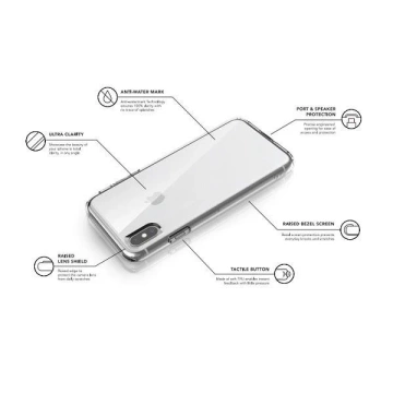 UNIQ pouzdro na telefon Clarion pro iPhone Xs Max průhledné/průsvitné čiré
