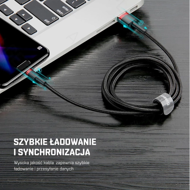 Baseus Cafule Micro-USB 1,5A nylonový kabel 200cm červený
