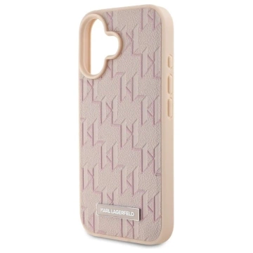 Pouzdro Karl Lagerfeld pro iPhone 16 6.1" Pink Magsafe Hardcase Hot Stamp